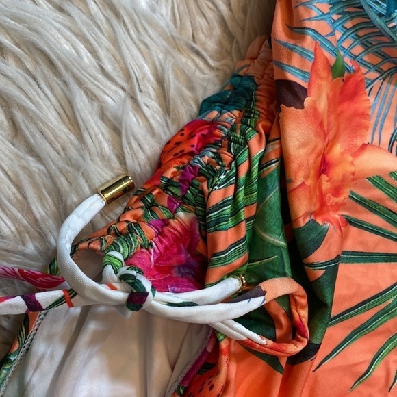 NWT LA BLANCA Tropicalia Ruched One Shoulder One Piece Swimsuit sz 12 - Picture 7 of 13